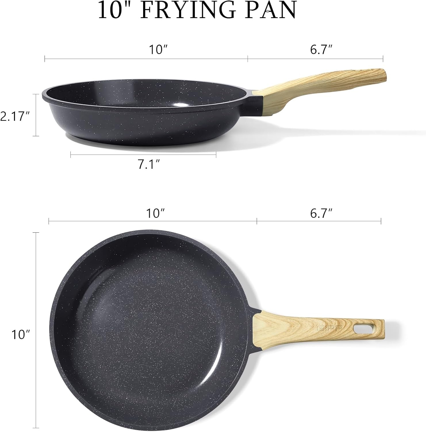 image:imageGiPP Ceramic Nonstick Frying Pan with Lid 12 Healthy NonToxic Non Stick Skillet Omelette Pans Induction Compatible Chef Pan PFAS amp PFOAFree Dishwasher Safe Stay Cool HandlesGray