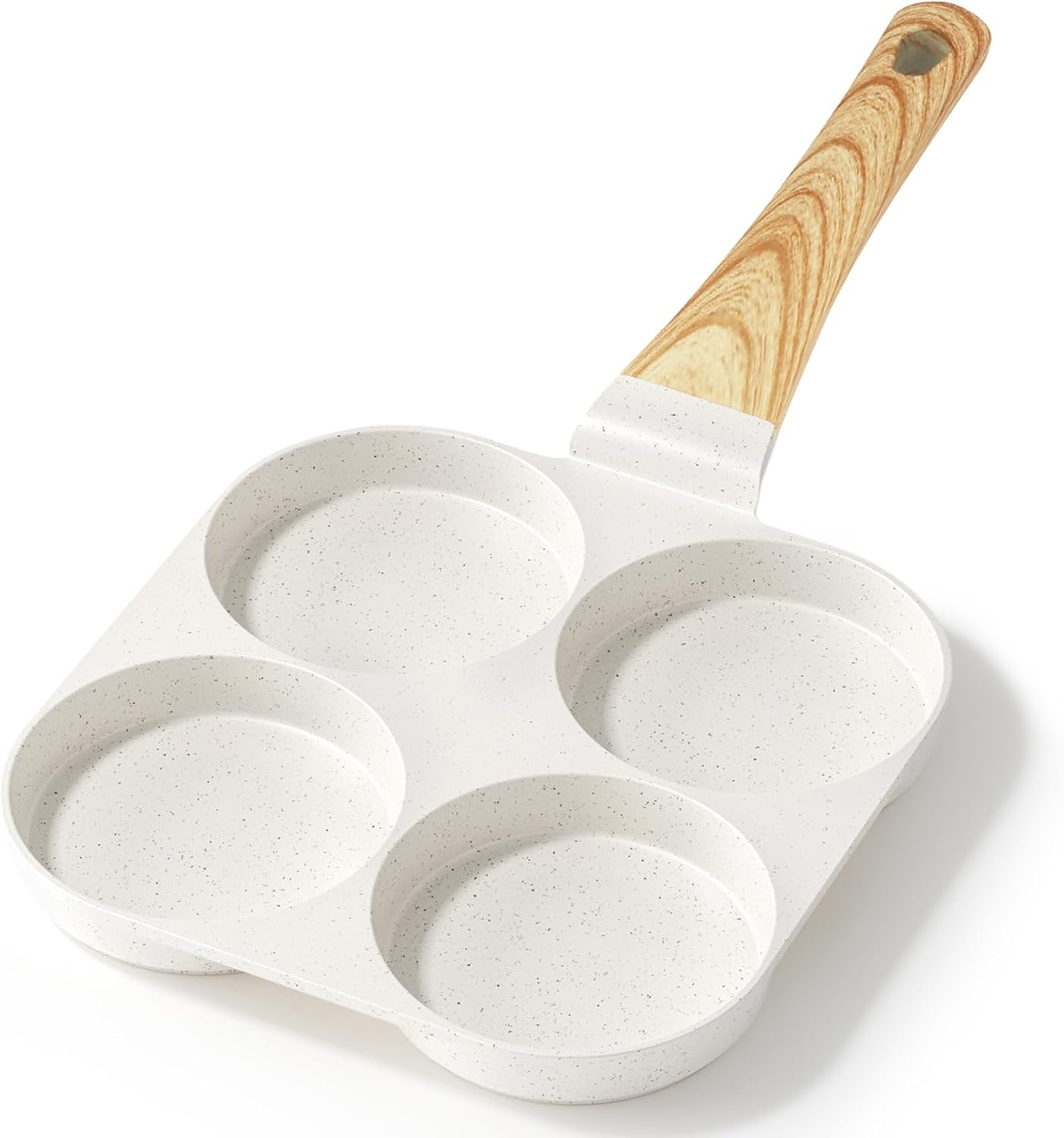 image:imageGiPP Non Stick Egg Pan 3 Section Breakfast Frying Pan 3In1 Divided Grill Pan with HeatResistant Handle 79 Omelette Pan Compatible with All Stovetops PFOA Free GreyCream White