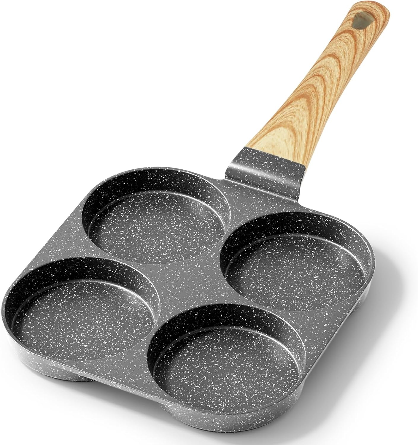 image:imageGiPP Non Stick Egg Pan 3 Section Breakfast Frying Pan 3In1 Divided Grill Pan with HeatResistant Handle 79 Omelette Pan Compatible with All Stovetops PFOA Free GreyDark Gray