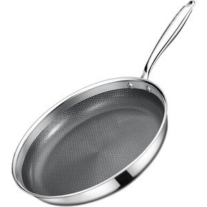 image:imageGiPP TriPly Stainless Steel Frying Pan 12 inch Hybrid Frying Pans Nonstick Skillets Dishwasher and OvenSafe Induction Ready Compatible with All Cook tops PFOSPFOA Free12inch